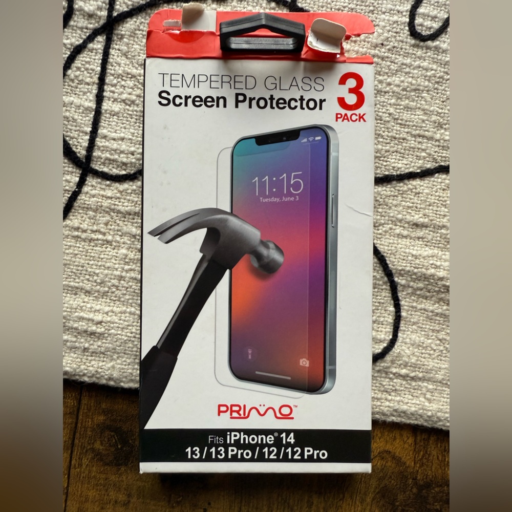 Primo Tempered Glass Screen Protector (Qty 1, NOT 3)
